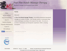 Tablet Screenshot of fourfinehands.massagetherapy.com