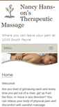 Mobile Screenshot of nancyhanson.massagetherapy.com