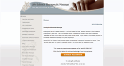 Desktop Screenshot of lifebalance.massagetherapy.com