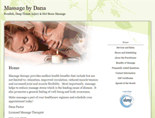 Tablet Screenshot of massagebydana.massagetherapy.com