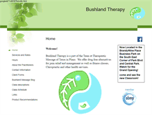 Tablet Screenshot of bushland.massagetherapy.com