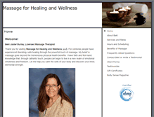 Tablet Screenshot of healingandwellness.massagetherapy.com
