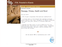 Tablet Screenshot of p2kfitness.massagetherapy.com