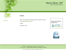 Tablet Screenshot of nancysilver.massagetherapy.com