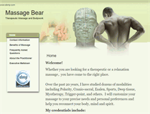 Tablet Screenshot of massagebear.massagetherapy.com