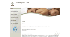 Desktop Screenshot of massagetoyou.massagetherapy.com