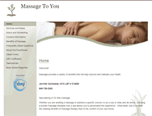 Tablet Screenshot of massagetoyou.massagetherapy.com