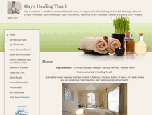 Tablet Screenshot of gayshealingtouch.massagetherapy.com