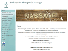 Tablet Screenshot of bodyandsolebybecky.massagetherapy.com