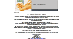 Desktop Screenshot of carefreeservices.massagetherapy.com