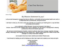 Tablet Screenshot of carefreeservices.massagetherapy.com