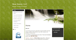 Desktop Screenshot of bearintent.massagetherapy.com