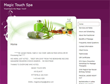 Tablet Screenshot of magictouchspa.massagetherapy.com