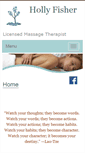 Mobile Screenshot of hollyfisher.massagetherapy.com