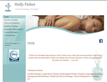 Tablet Screenshot of hollyfisher.massagetherapy.com