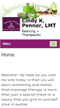 Mobile Screenshot of cindypenner.massagetherapy.com