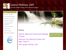 Tablet Screenshot of larissathillman.massagetherapy.com