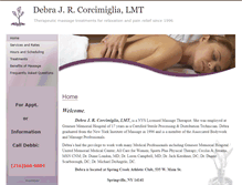 Tablet Screenshot of debrac.massagetherapy.com