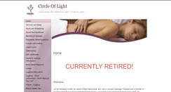 Desktop Screenshot of circleoflight.massagetherapy.com